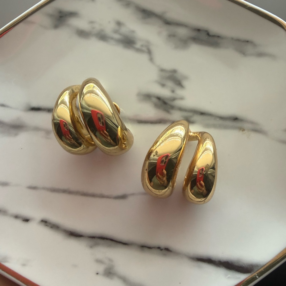 Zara Elegant Gold Cuff Earrings